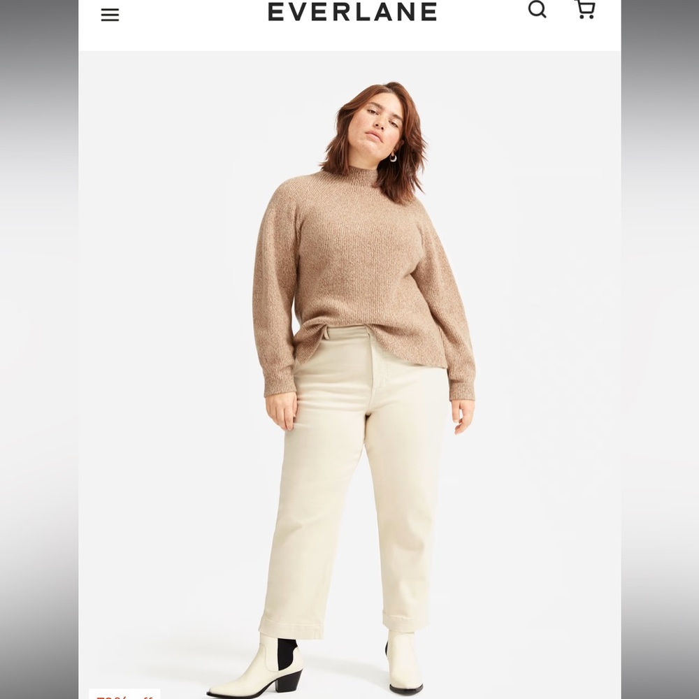 Everlane Straight Leg Crop Sandstone